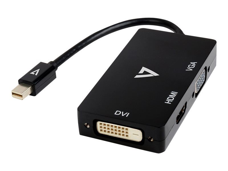 V7 - Adaptateur vidéo externe - Mini DisplayPort - DVI, HDMI, VGA - noir