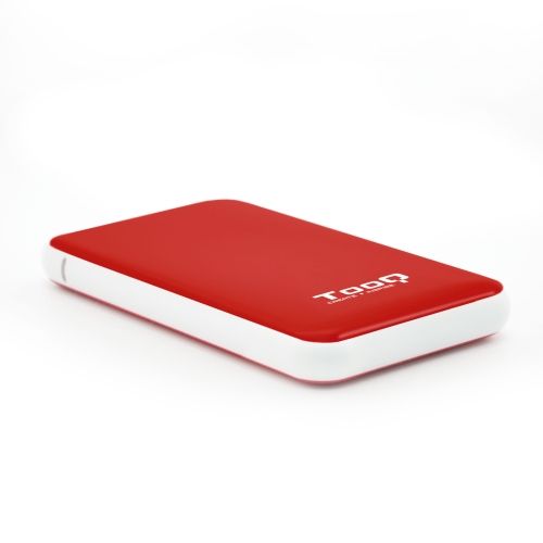 Tooq - boîtier de disque dur externe pour 2.5' sata i/ii/iii vers usb 3.1 gen1 avec uasp - rouge