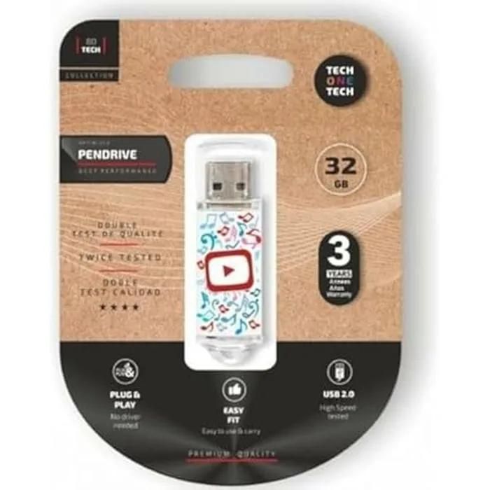 Clé USB TECH ONE TECH TEC4019-32 32 Go - Multicolore - USB 2.0