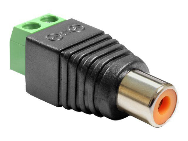DeLOCK 65418 changeur de genre de câble RCA 2p Noir, Vert, Argent
