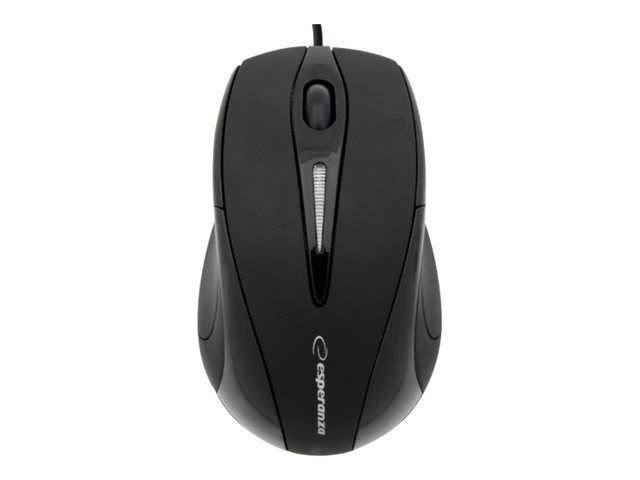 Esperanza EM102K - Souris - optique - 3 boutons - filaire - USB - noir