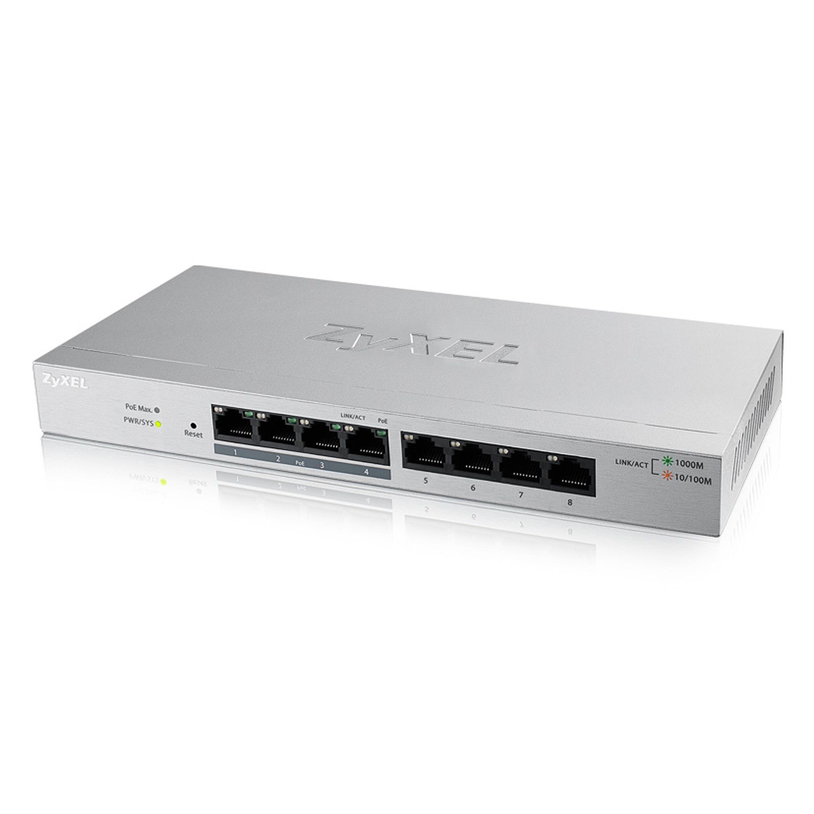 Zyxel GS1200-8HP v2 - commutateur - 8 ports - Géré Capacité de commutation:16 Gbps