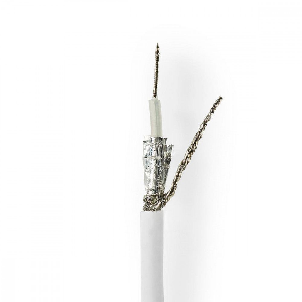 Câble Coaxial  RG58CU  100 m  Bobine  Blanc