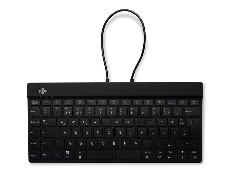 R-Go Clavier Ergonomique Split break - Clavier - avec indicateur de rupture intégré - sans fil - Bluetooth 5.0 - QWERTZ - Allemand - noir