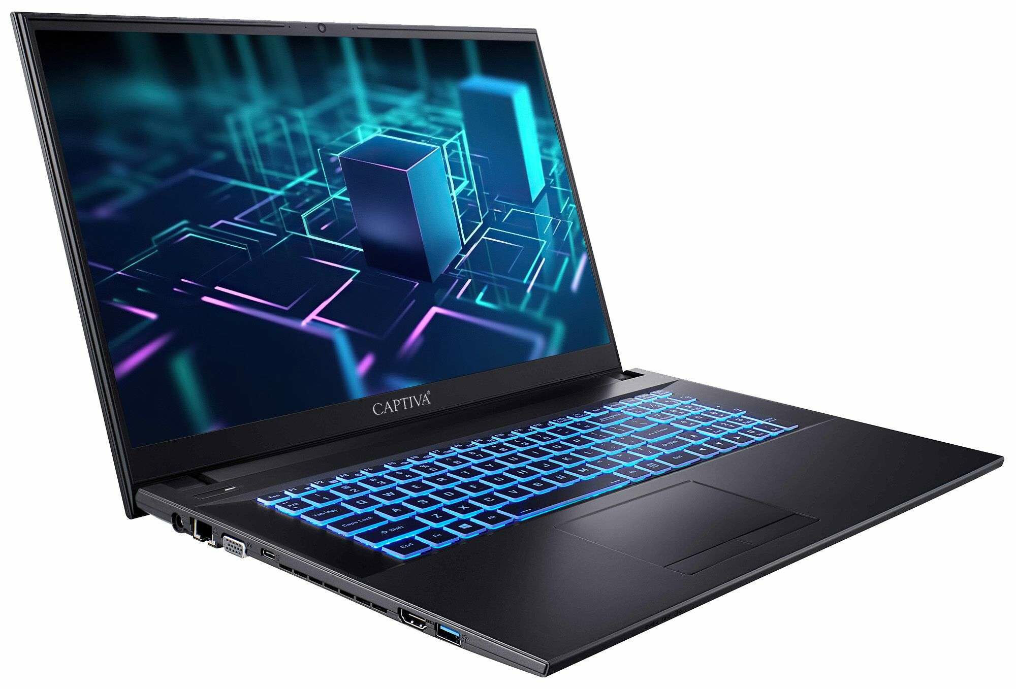 CAPTIVA Power Starter I76-073 Intel Core i7 i7-1255U Ordinateur portable 17.3" Full HD 8 Go DDR4-SDRAM 500 Go SSD Wi-Fi 6 (802.11ax) Windows 11 Home Allemand Noir