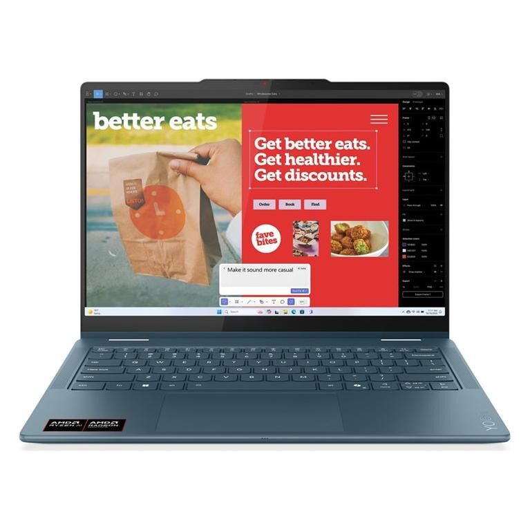 Lenovo Yoga 7 2-in-1 14AKP10 83JR - 14" Ryzen AI 7 350 16 Go RAM 512 Go SSD AMD Radeon 860M - Bleu AZERTY