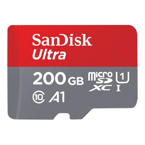 SanDisk Ultra microSDXC Card (with SD Adapter) - 200GB - A1 / UHS Class 1/Class 10 - microSDXC UHS-I
