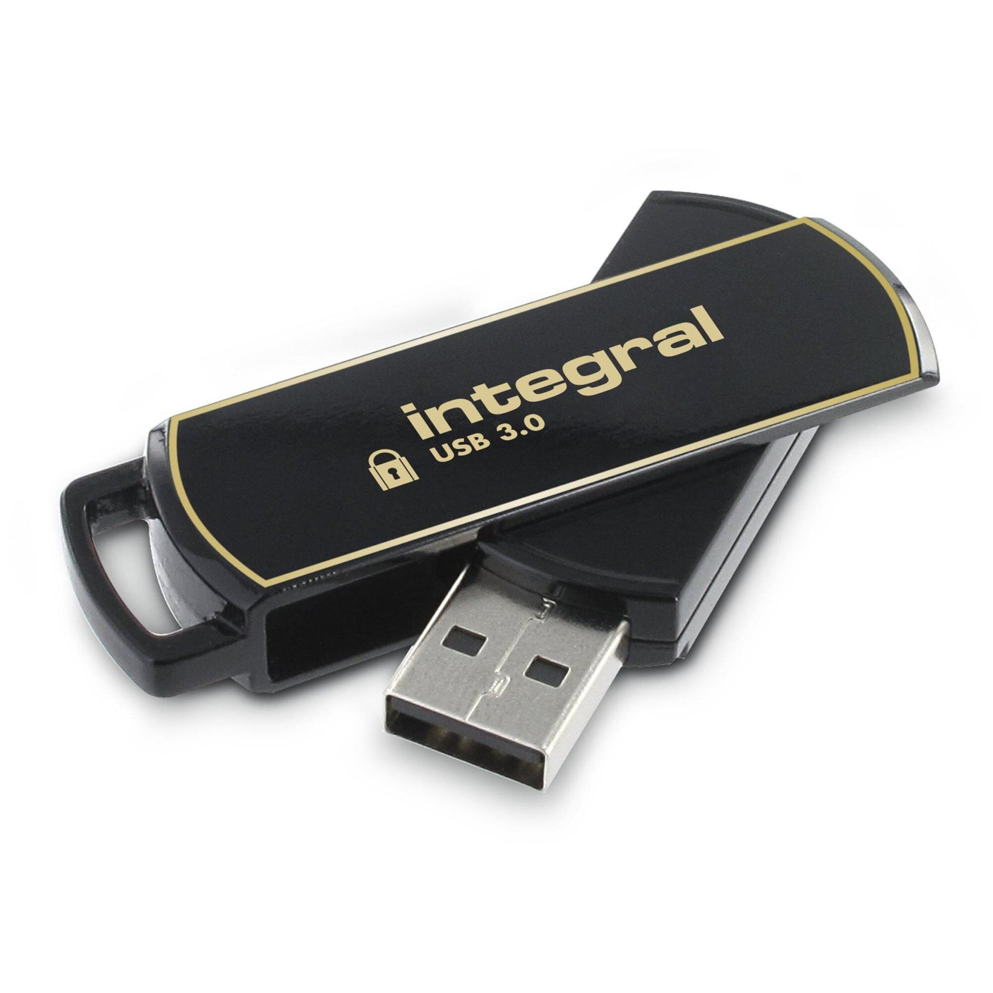 Integral Secure 360 - Clé USB - 16 Go - USB 3.0 - Noir élégant
