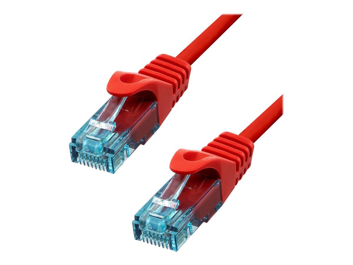 ProXtend - Cordon de raccordement - RJ-45 (M) pour RJ-45 (M) - 7 m - 6 mm - UTP - CAT 6a - IEEE 802.3at - démarré, sans halogène, sans crochet - rouge