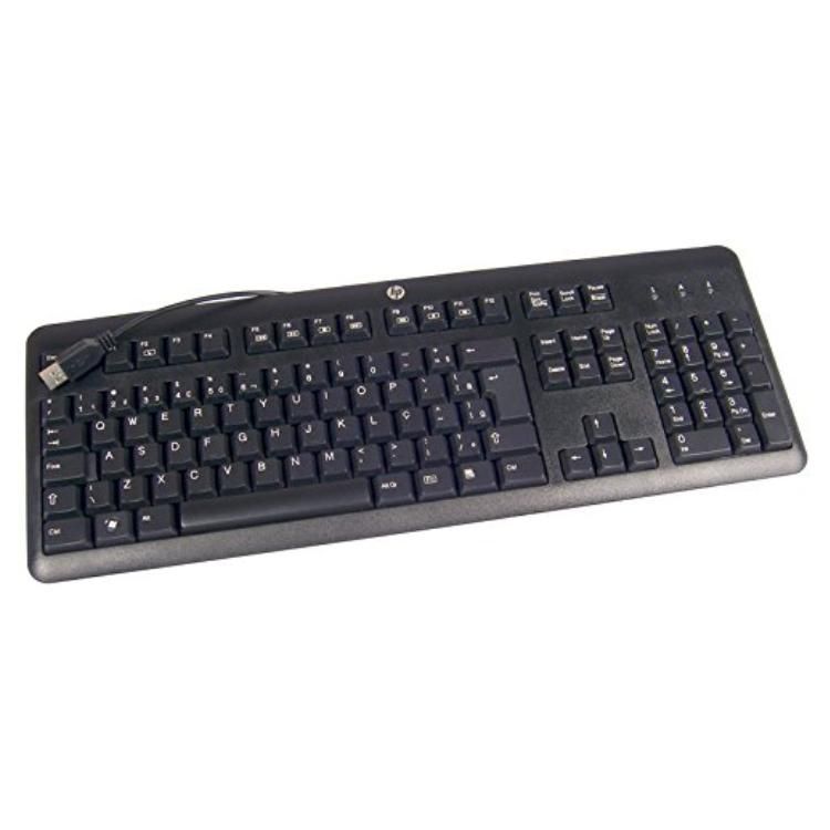 HP 672647-043 clavier Bureau USB QWERTZ Allemand Noir