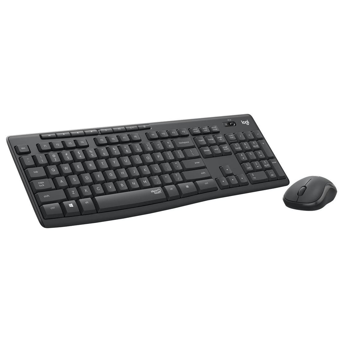 Logitech MK295 Silent - Ensemble clavier et souris - sans fil - 2.4 GHz - QWERTZ - Suisse - graphite