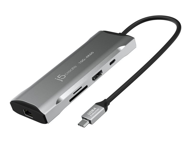 j5create JCD393-N - Mini-dock - USB-C / USB4 / Thunderbolt 3 / Thunderbolt 4 - HDMI - 1GbE