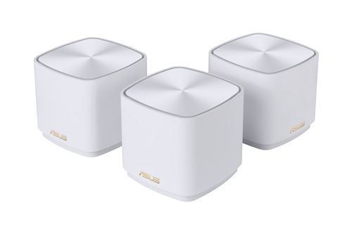 ASUS ZenWiFi XD4 Plus - Système Wi-Fi - (3 routeurs) - jusqu'à 4800 pieds carrés 1GbE - Wi-Fi 6 - Bi-bande