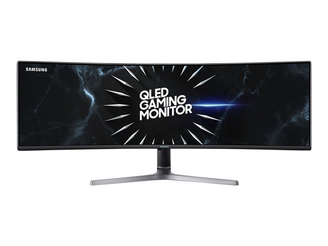 Samsung C49RG94SSU - CRG9 Series - moniteur QLED - incurvé - 49" - 5120 x 1440 Dual Quad HD @ 120 Hz - VA - 600 cd/m² - 3000:1 - DisplayHDR 1000 - 4 ms - HDMI, DisplayPort - gris foncé/bleu