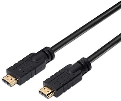Aisens - premium high speed hdmi v2.0 / hec 4k 60hz câble 18gbps avec répéteur, a/m-a/m, noir