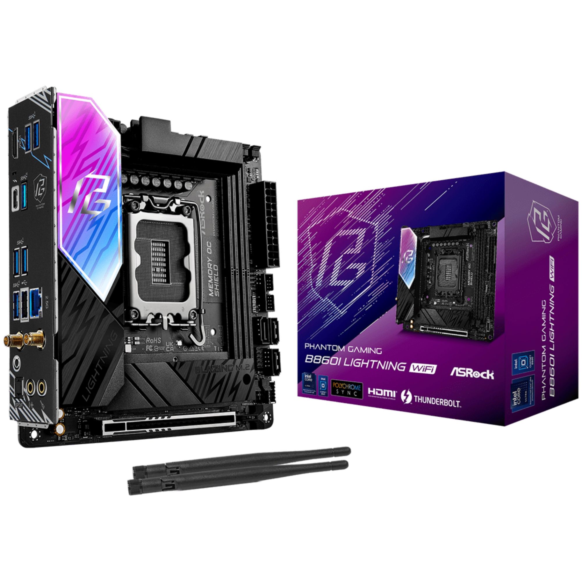 Asrock B860I Lightning WiFi Intel B860 LGA 1851 (Socket V1) mini ITX