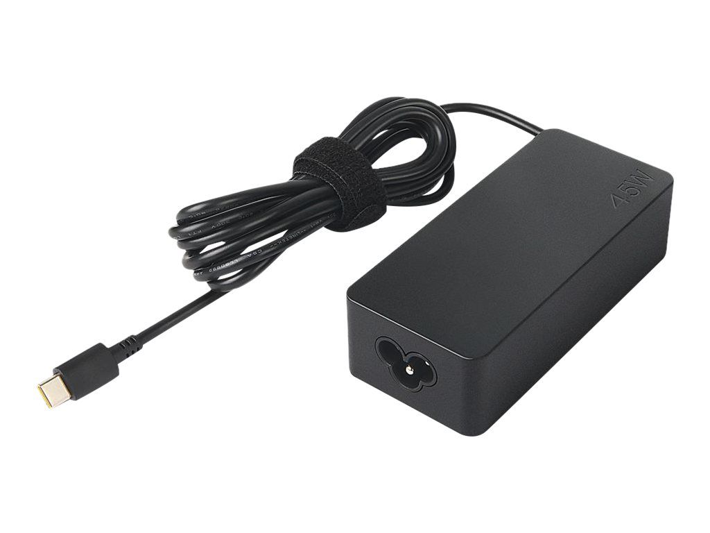 Lenovo 45W Standard AC Adapter (USB Type-C) - Adaptateur secteur - CA 100-240 V - 45 watt - Campus