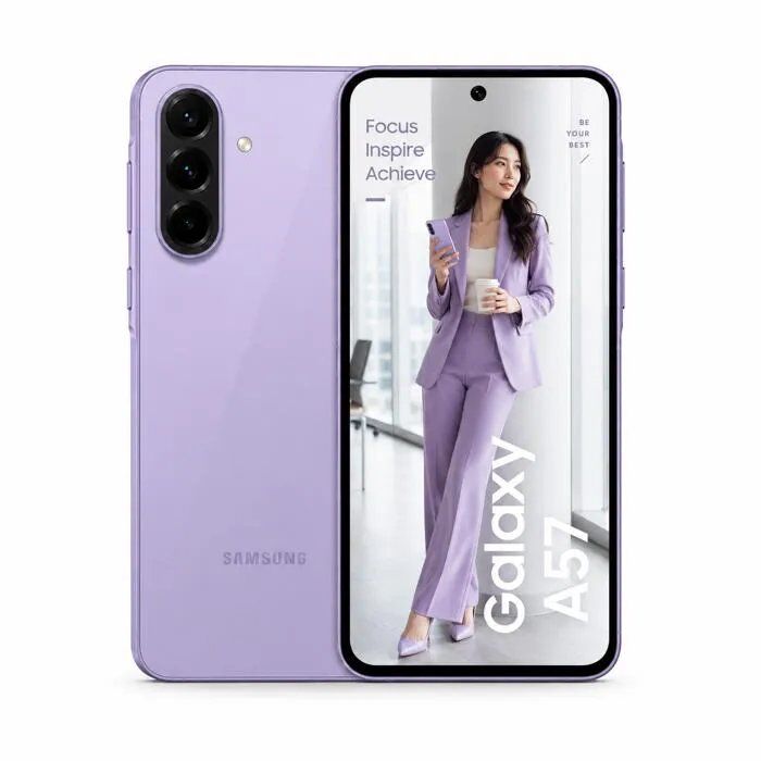 Samsung Galaxy A57 5G 8Go+128Go Lavande Smartphone, AMOLED 120Hz, Caméra 50MP, Double SIM, Version Française