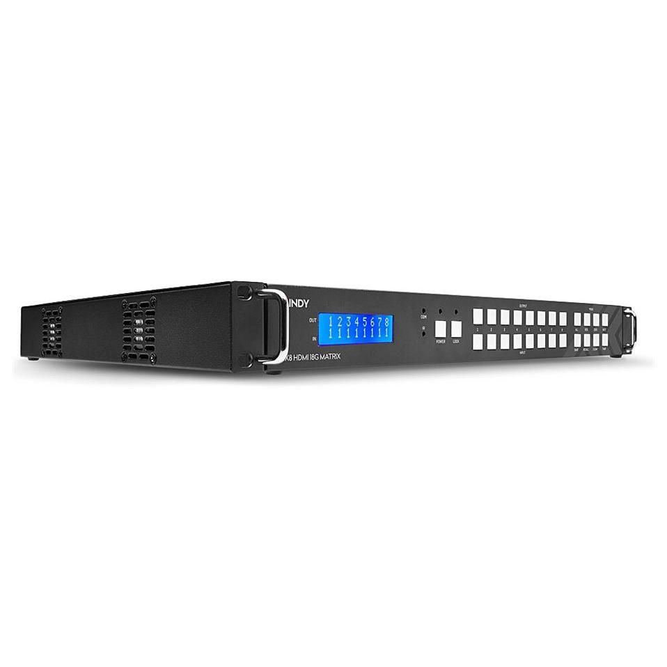 Conmutador matricial Lindy 8x8 HDMI con escalado de pared de video