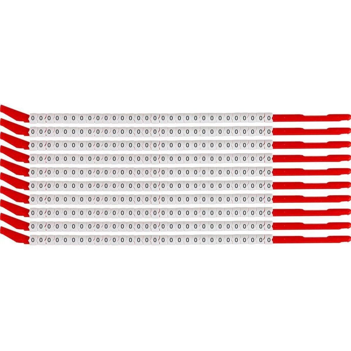 Brady, SCN-10-0, Clipsleeve Drahtmarkierer, Beschriftung " 0 ", für Kabeldurchmesser von 2,8 - 3,3 mm(300) (133100)