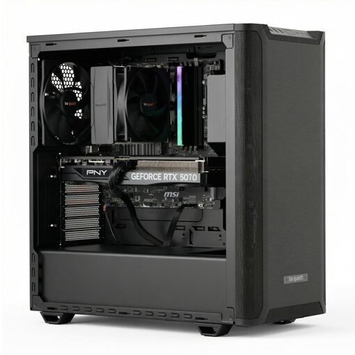 PC Gamer de ML - Procesador AMD Ryzen 5 5500, SSD de 1 TB, 16 GB de RAM, Tarjeta gráfica AMD RX 9060 XT, Windows 11 ML