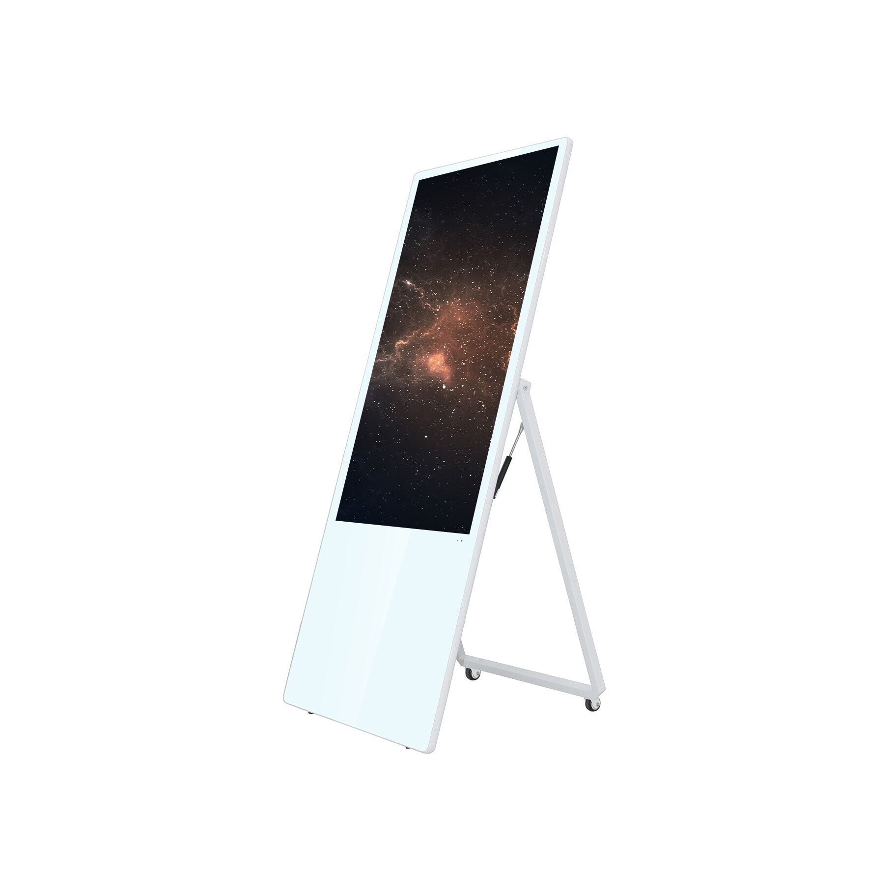 Totem vidéo pliable 43'', FULL HD, 500 cd, 24h/7j, Indoor, Blanc