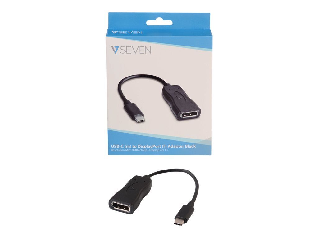 V7 - Adaptateur vidéo externe - USB-C - DisplayPort - noir