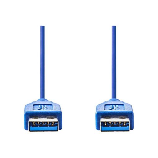 Câble USB Nedis - 2 mètres, Rond, Bleu (USB-A vers USB-A, USB 3.0)