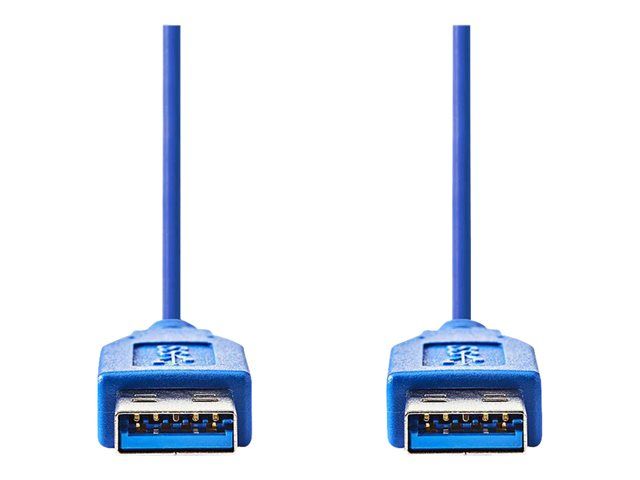 Nedis - Câble USB - USB type A (M) pour USB type A (M) - USB 3.0 - 2 m - rond - bleu