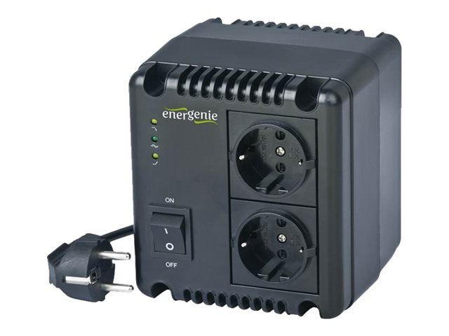 Gembird EnerGenie EG-AVR-1001 - Automatic Voltage Regulator - 600W, 1000VA - 2 Output Connectors