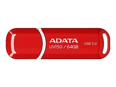 Unidad USB ADATA DashDrive UV150 - 64 GB - USB 3.0 - Rojo