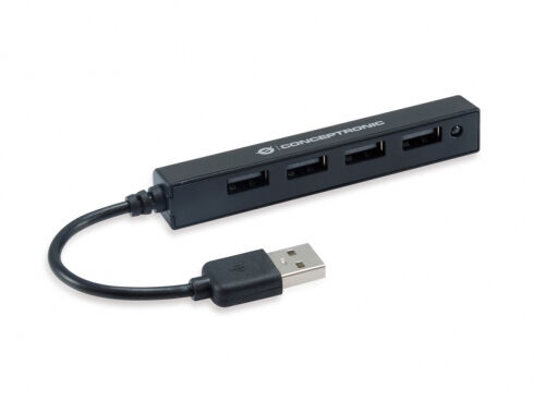 Conceptronic HUBBIES05B hub & concentrateur USB 2.0 480 Mbit/s Noir