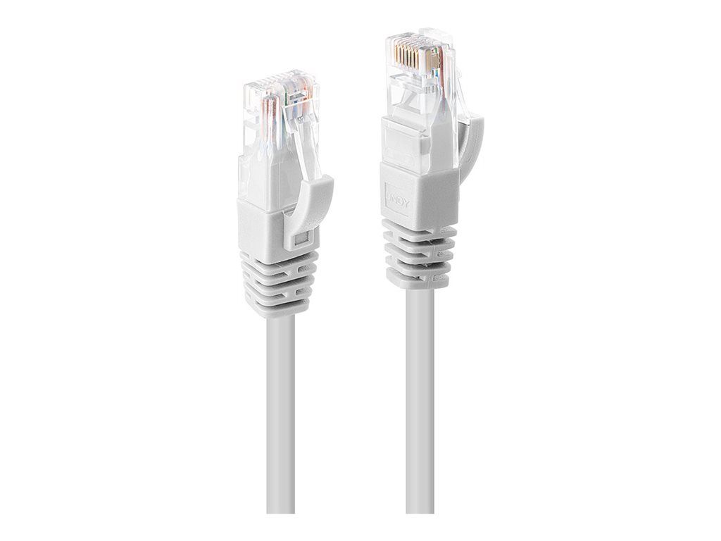 Lindy - Cordon de raccordement - RJ-45 (M) pour RJ-45 (M) - 10 m - UTP - CAT 6 - moulé, sans crochet, bloqué - blanc