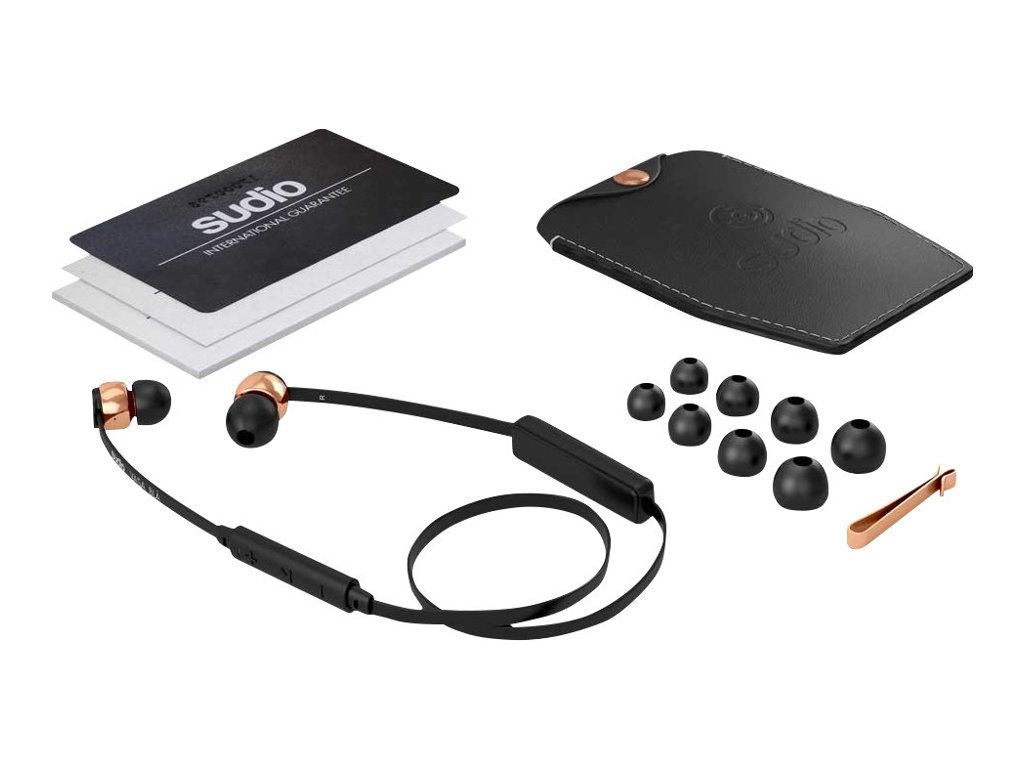 Sudio VASA BLÅ - Écouteurs avec micro - intra-auriculaire - Bluetooth - sans fil - noir or rose