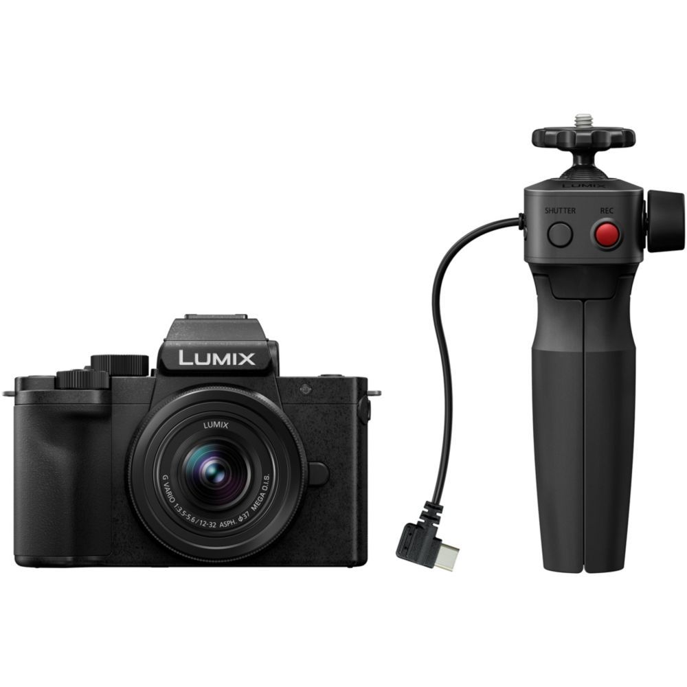 Appareil photo Hybride Lumix G100 noir+12-32mm + poignée Trepied