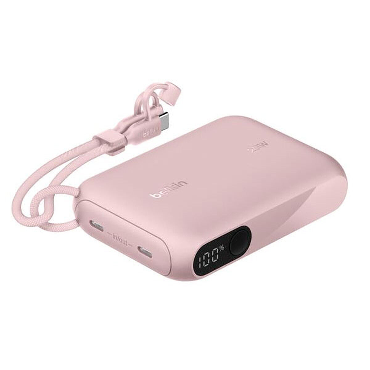Belkin BoostCharge 10K Powerbank avec Écran (Rose)