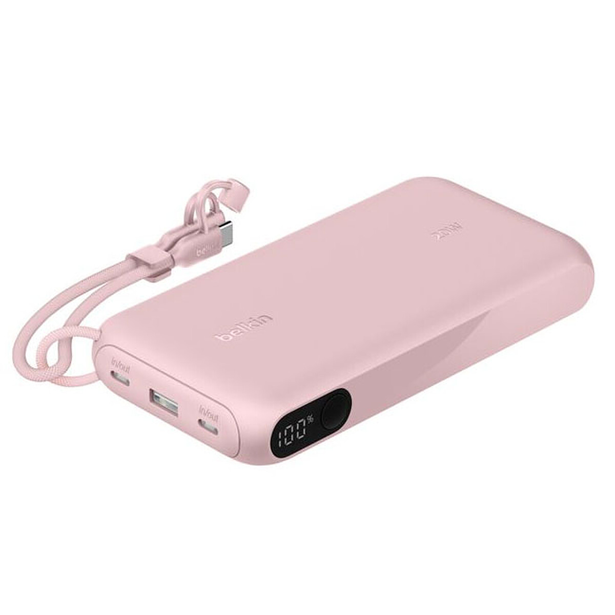 Powerbank Belkin BoostCharge 20K avec Écran (Rose)