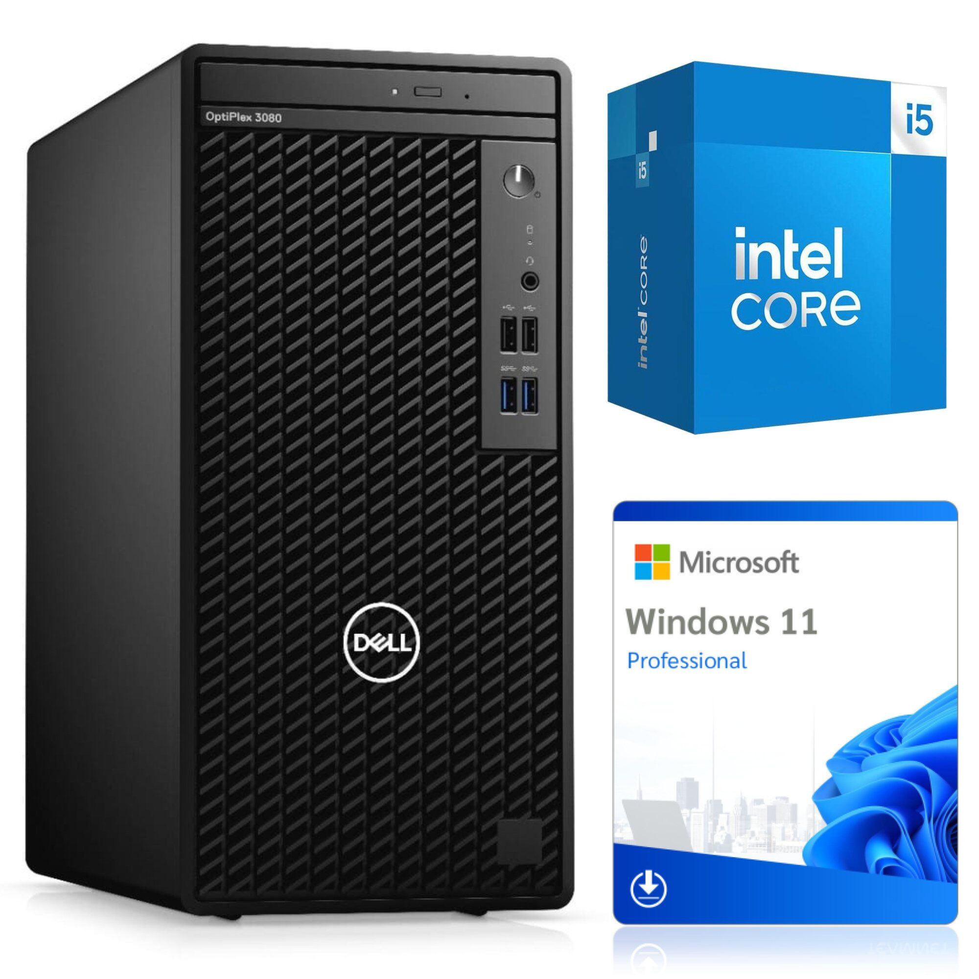 Ordinateur de bureau Dell OptiPlex 3080 Tower i5-10500 8Go 250Go HDD W11P Classe A