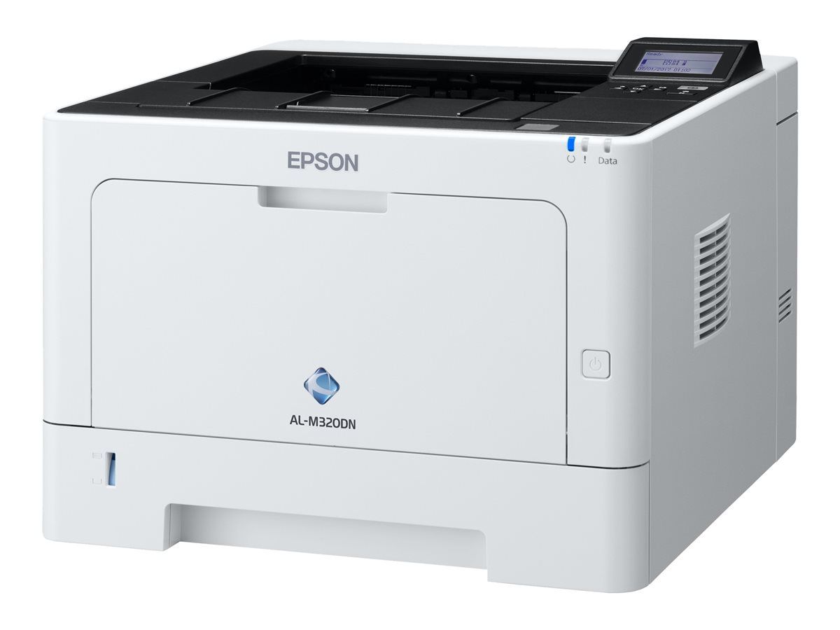 Impresora Epson WorkForce AL-M320DN - Monocromática - Duplex - Láser - A4/Legal - 1200 x 1200 ppp - Hasta 40 ppm - Capacidad: 350 hojas - USB 2.0, Gigabit LAN