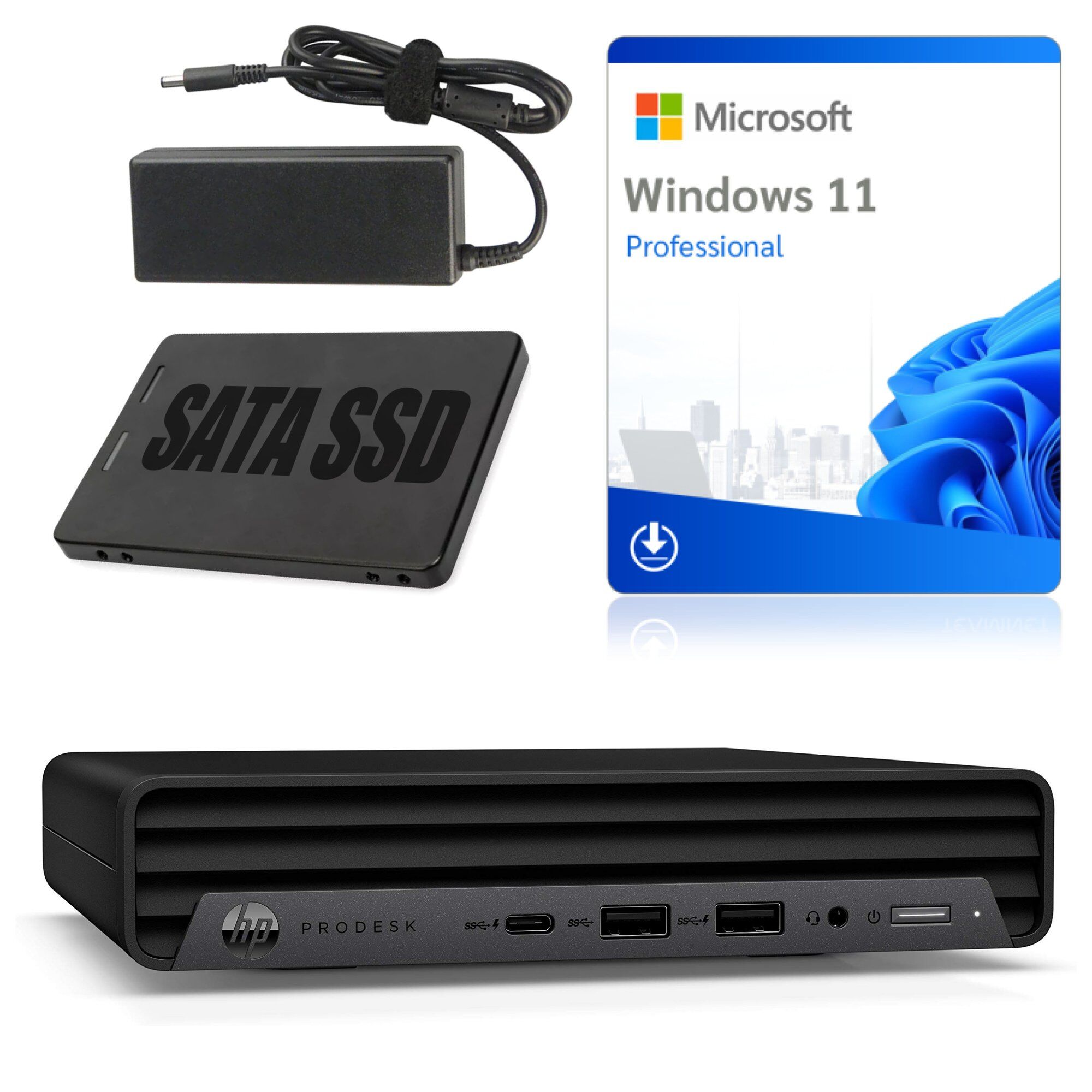 Ordinateur miniature HP ProDesk 600 G6 Desktop Mini PC i5-10500T 16Go 1To W11P WiFi Classe A