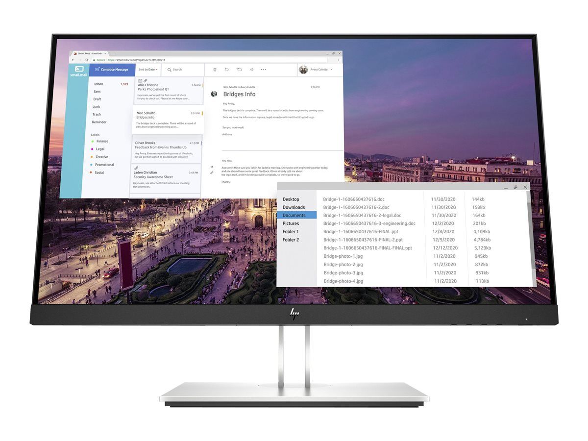 HP E23 G4 - 23" Full HD LED Monitor - Black/Silver