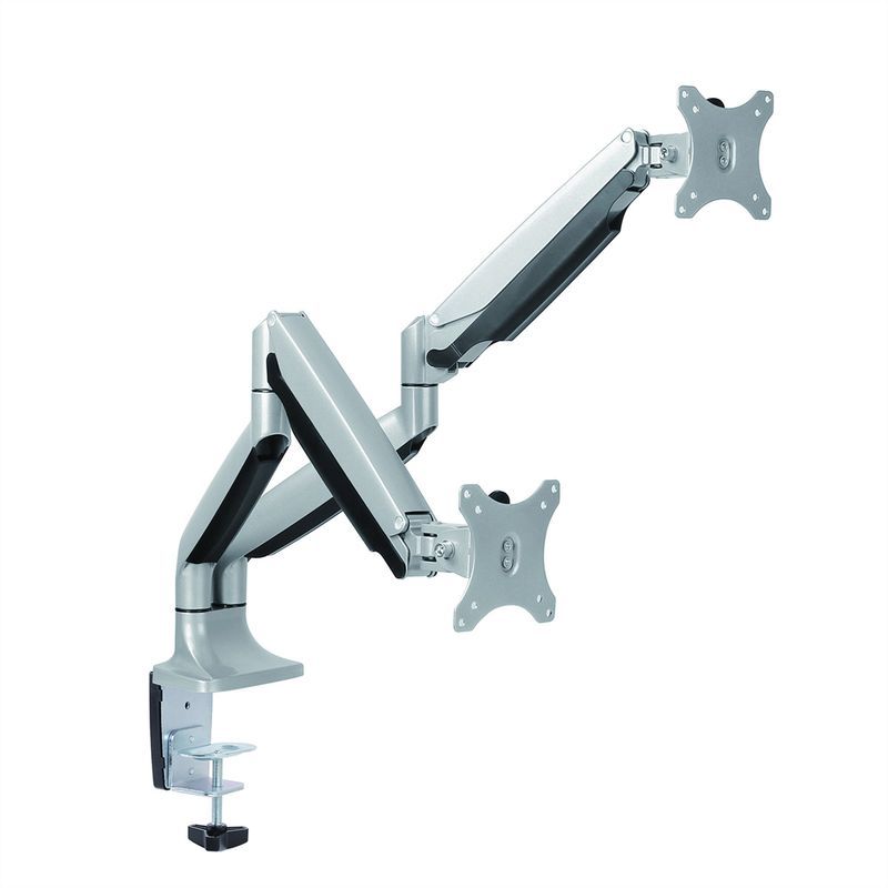 VALUE Double LCD Gas Spring Monitor Arm (9kg, 5 Articulations, VESA 75/100)
