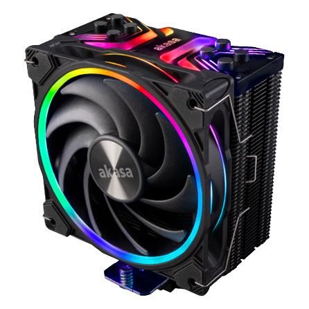 Akasa Soho H4 Plus Air Cooler, 12cm Fan, Black