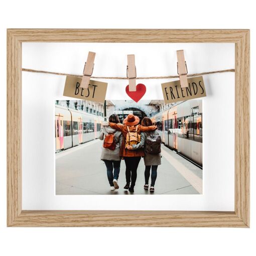 Marco de foto 'Mejores amigas' Hama, Roble, 10 x 15 cm