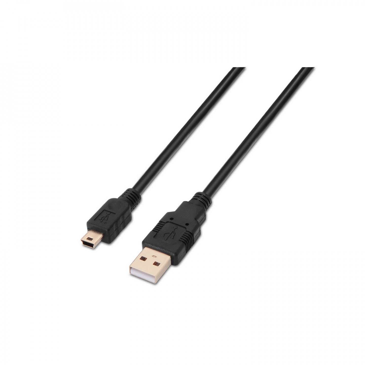 Câble USB 2.0 AISENS - 1 mètre (pour téléphones mobiles et appareils photo numériques) Noir