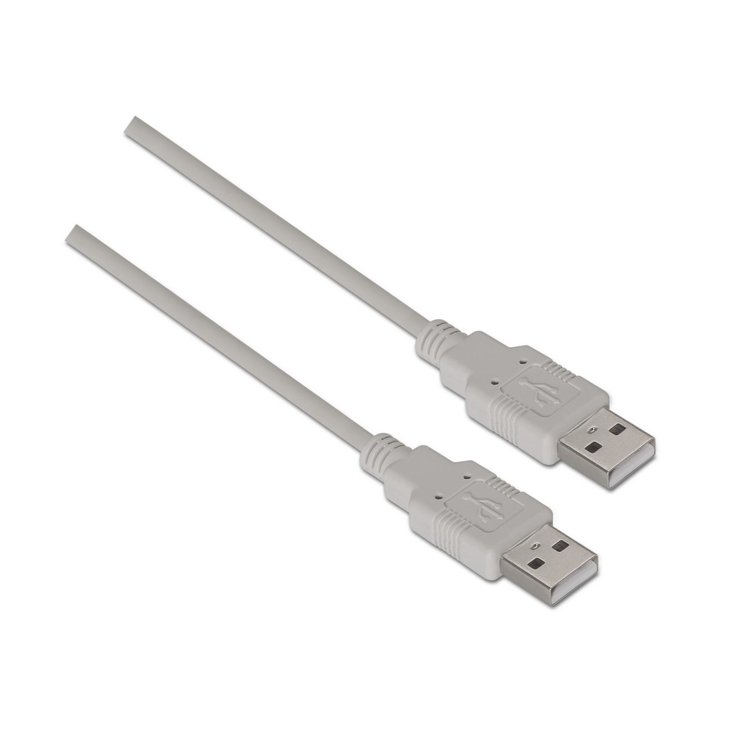 Câble USB 2.0 AISENS, 2 mètres, boîtier externe, beige