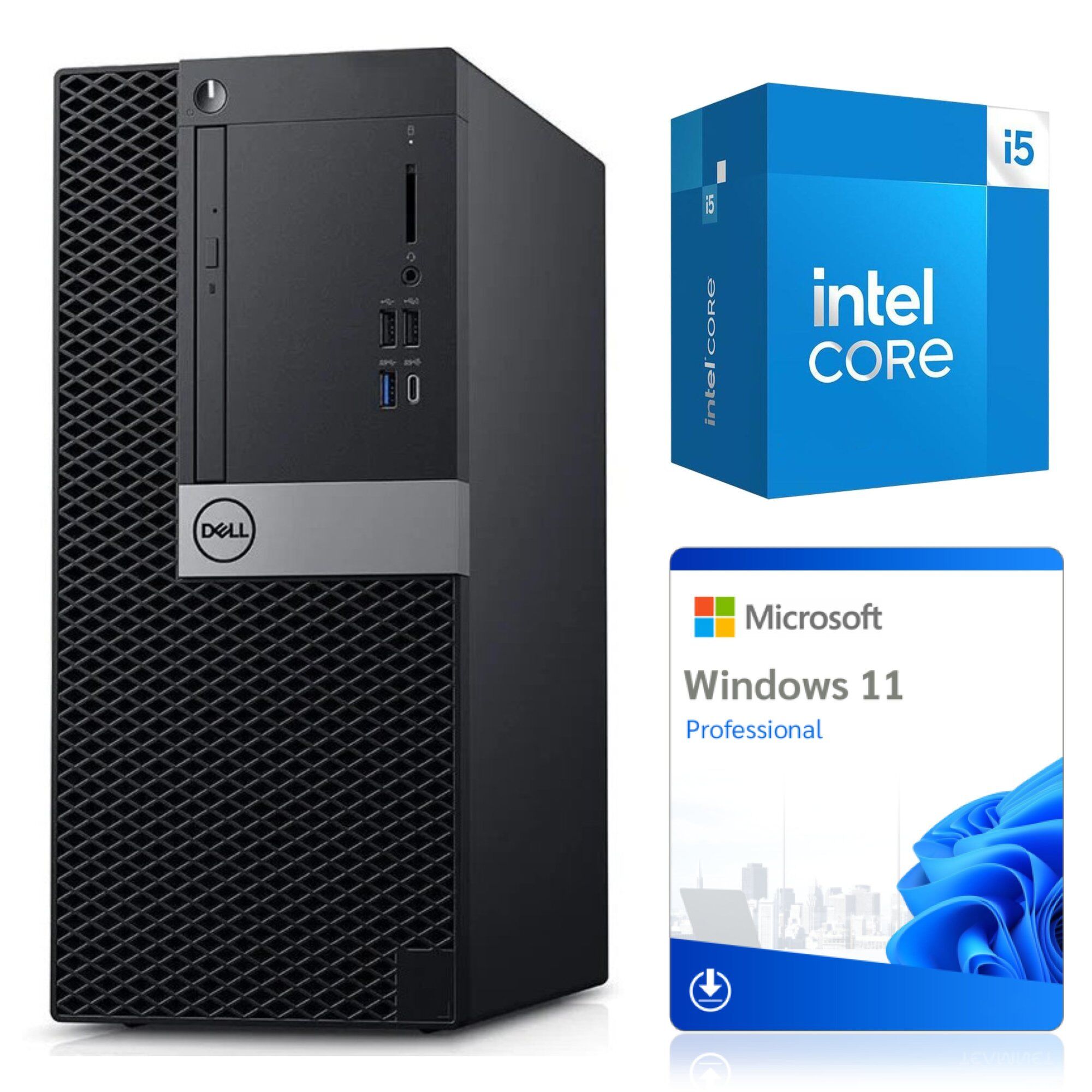 Ordinateur de bureau DELL OPTIPLEX 5070 TOWER i5-9500 8Go 256Go SSD W11P Classe A