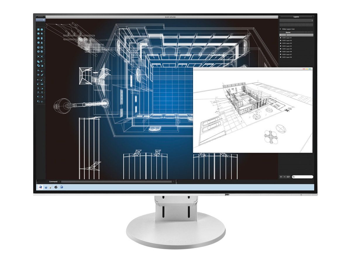 EIZO FlexScan EV2456 - LED Monitor - 24.1" (24" Visualable) - 1920 x 1200 - IPS - 350 cd/m² - 1000:1 - 5ms - HDMI, DVI-D, VGA, DisplayPort - Speakers - White