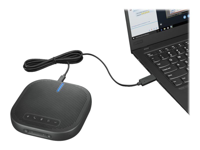 Haut-parleur de bureau Lenovo L900 - Enceinte sans fil VoIP Bluetooth - USB - Noir Tonnerre