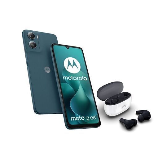 Motorola G Pack G06 Smartphone - 4GB RAM, 64GB Storage, 6.88' HD+ Display, Blue Tapestry